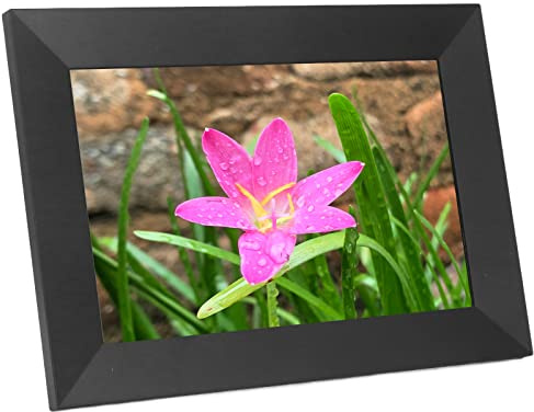 Digitaler 8 Zoll WLAN Bilderrahmen, IPS Touchscreen Smart Clouds Fotorahmen mit 32 GB Speicher, Einfache Einrichtung Zum Teilen von Fotos oder Videos über die Frameo App,