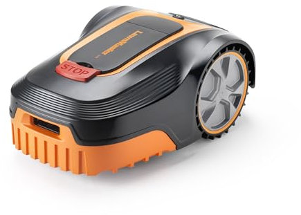 LawnMaster L12 Robotic Lawnmower. Fully Automatic Robot Mower with Auto Charging Docking Station & 20V MAX 4.0Ah Lithium-Ion Battery. For Lawns up to 800m², 18cm Cut Width & 20-60mm Cutting Heights