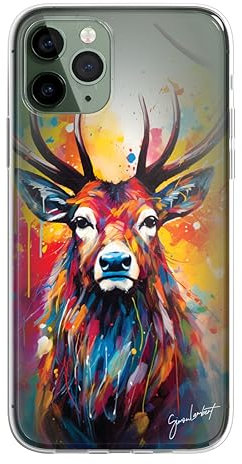 SmartGiftShop British birds Woodland Animals Case OIL Palette Knife Art CLEAR Phone Cover Case Exclusive Artwork for iPhone 6s plus - Stag
