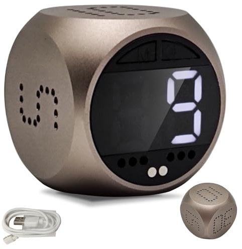 LUCKY TIME Cube Pomodoro Timer, Produktivitäts-Timer, Würfel, magnetischer Aufladung, Flip-Countdown-Timer mit Sound-Anpassung für Arbeit, Studium, Küche, Fitnessstudio, Spielaufgabe, 3/5/10/15/30