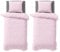 Visaggio 4 teilige Bettwäsche 135x200 cm Rosa Mikrofaser Uni Bettbezug Garnitur Set Einfarbig Kissenbezug Schlafzimmer Set