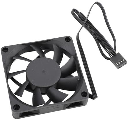 Ventilador para Caja de Computadora, Ventilador para Caja de Alta Presión PWM de Doble Bola 7 de 70 Mm, bajo Ruido de 26,7 DBA, Velocidad del Ventilador 2500 RPM ±10%, 21,15 CFM