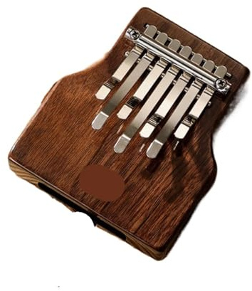 Mini Kalimba 7 Key Thumb Piano Full Veneer Solid Wood Black Walnut Wood Kalimba Finger Piano Beginners Keyboard Instrument Daumenklavier