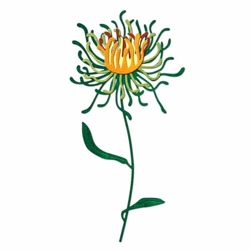 XMZZMX Chrysanthemen-Blumen-Stanzformen für Kartenherstellung, Papierprägung, Metall-Stanzschablonen-Set, Vorlagen, Aufbewahrungstaschen, Zubehör, Fotorahmen, Album, DIY, Scrapbooking, Schablonen-Sets