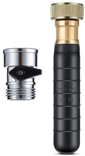 Enhon Ablaufblase passend für 2,5 cm bis 5,1 cm Abflussrohre, Abflussreinigungsblase mit 1,9 cm Standard-Schlauchgewinde-Absperrventil, löst hartnäckige Verstopfungen in Abwasserleitungen,