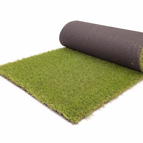 Cesped artificial terraza exterior ZANZIBAR - rollo cesped artificial 1x5m 24mm con alta densidad - fácil instalación - piscina, jardin, balcon, buen drenaje