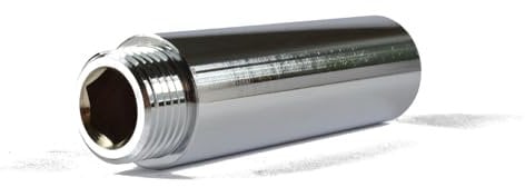1/2 x 100mm Long Chrome Radiator Extension (Known as Radiator Valve Extension/Radiator Extension Also Available in 10mm, 15mm, 20mm, 25mm, 30mm, 40mm, 50mm, 60mm, 75mm, 80mm and 100mm Long)