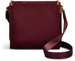 RADLEY London Canford Gardens Responsible Medium Ziptop Crossbody for Women, in Merlot Recycled Polyester with Adjustable Strap