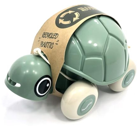 Viking Toys 5381330 Reline Nachzieh Schildkröte mit nickendem Kopf, Nachziehspielzeug ab 1 Jahr, Strandspielzeug für Kinder ab 12 Monaten