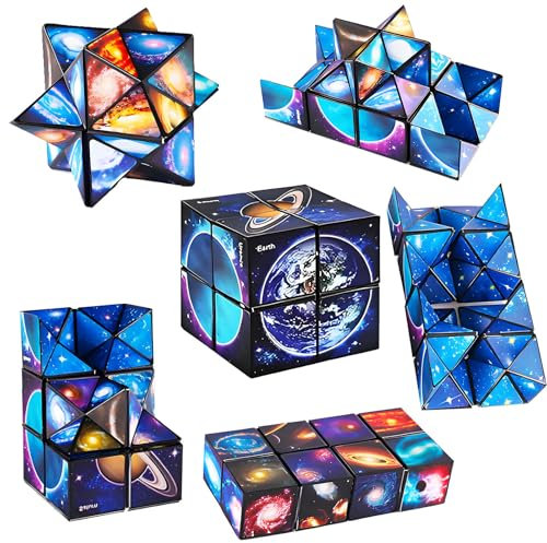 DxxD Cube Sternenwürfel Zauberwürfel-Set, 2 in 1 Magic Infinity Cube Set, Geschenke Spielzeug ab 6 7 8 9 10 11 12 Jahre Junge Mädchen, Spiele Anti Stres IQ Würfel 3D-Puzzles für Kinder Erwachsene