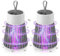 Mineup 2 Pack Insektenvernichter Elektrisch, 2 In 1 Mückenlampe Akku, Mückenfalle Elektrisch, USB Wiederaufladbarer Fliegenfalle, 360° UV Mückenvernichter Lampe Für Küche Innen Außen Camping