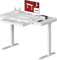 SANODESK Elektrisch Höhenverstellbarer Schreibtisch mit Schublade, Touch Funktion und USB Anschlüssen, 120 x 60 cm, Weiße Tischplatte und Weißer Rahmen
