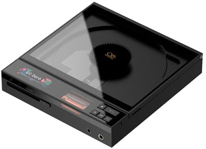 Shanling EC ZeroT Portable HiFi CD Player, R2R DAC+JAN6418 Tubes, 768kHz/32bit, DSD512, Support HD Bluetooth, 3.5/4.4mm Outputs/Coaxial/LINE, CD Ripping, Battery