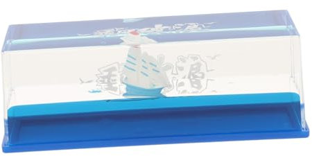 SOLUSTRE Kreuzfahrtschiff Fluid Drift Flasche Unsinkable Boot Dekoration für Schreibtisch und Kreatives für Geburtstage und Robuste Resin und Acrylkonstruktion
