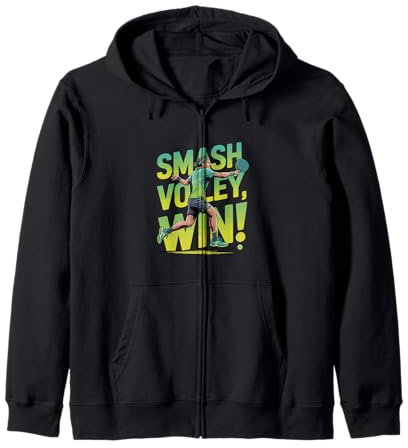 Smash Volley Win Tennis Grafikdesign Kapuzenjacke