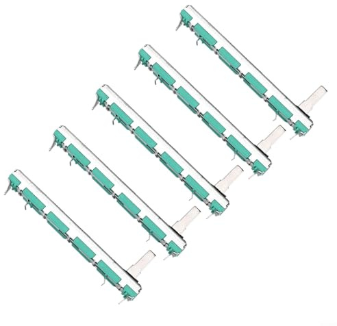 Slide Wire Potentiometer B103 10K Ohm 75mm Variabler Widerstand 5 Pack für Audio Mixer und elektronische Anwendungen
