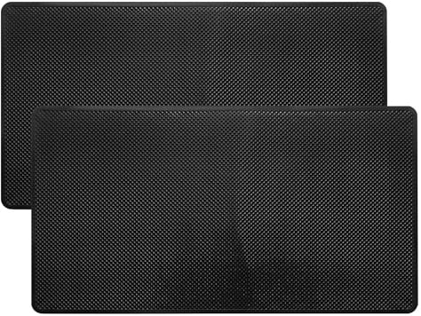 2 Stück Antirutschmatte Auto – haftstarke Silikon Anti Rutsch Unterlage | Rutschfeste Autopads für Armaturenbrett, Handy & Sonnenbrille, 27x15cm