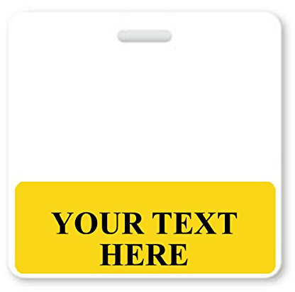 Custom bedruckt Horizontal ID Badge Buddy Paket mit sechs durch Specialist ID gelb