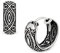 WithLoveSilver Kreolen aus 925er Sterlingsilber, oxidiert, Bali-Design, Sterling Silber