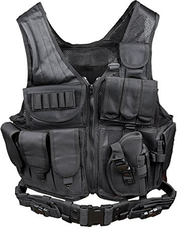Goetland Taktische Weste aus 600D Polyester Einsatzweste für Outdoor Camping Wandern CS Feld Einstellbar
