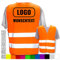 PixiPrints.com Warnweste ohne Druck * Farbe + Größe: Orange (5XL) * Markenware * echte Leuchtstreifen * viele Farben und Größen