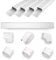 MOOITEK 4 16.5Ft PVC Decorative Line Set Cover Kit for Ductless Mini Split Air Conditioners Heat Pump System and Central AC(Total Length 16.5Ft), White
