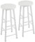 WOLTU 2X Barhocker Bistrohocker Tresenhocker Barstuhl, Gestell aus stabilem Stahl, Stizfläche aus MDF, Weiß