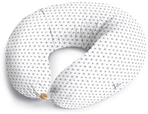 Niimo XXL Schwangerschaftskissen & Stillkissen - Seitenschläferkissen mit Bezug aus 100% Baumwolle, Waschbares Komfortkissen Erwachsene, Lagerungskissen Erwachsene, Stillkissen XXL (200 cm x 70 cm)