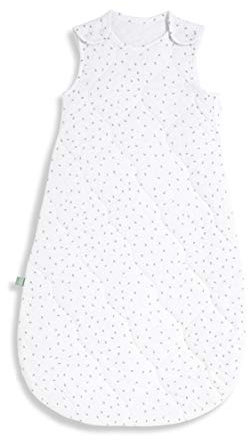 Little Green Sheep Baby Sleeping Bag - Luxury Organic Cotton Blend Sleeping Bags with Side Zip Fastening Poppers, Meets British Safety Standard, White Rice, 2.5 Tog 0-6M