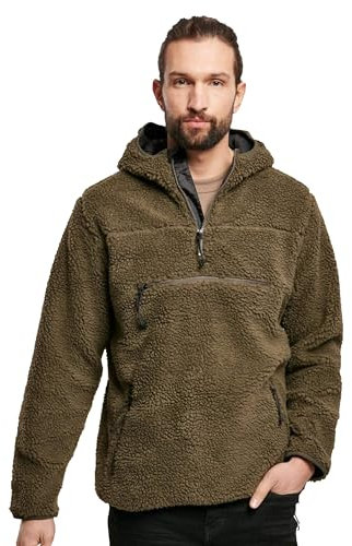 Brandit Teddyfleece Worker Pullover, Uomo, Olive, 6XL