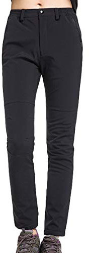 Pantalon De Ski Femme avec Poche À Fermeture Éclair, Pantalon Imperméable Thermique Épais Neige Pantalons De Neige Toison De Ski pour Les Femmes Randonnée Pêche Durable Coupe-Vent