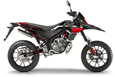 Deko-Set für Motorrad Cross Derbi Senda SM 50 von 2018 bis 2023 Comics, Rot