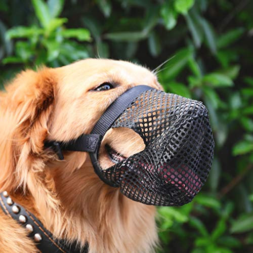 Mesh Hund Maulkorb Das Klettbandfür Kleine Mittlere Große Hund,Einstellbare Atmungsaktive Anti Biss Anti-Bellen Anti Kauen