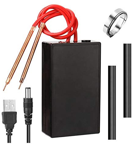Saldatrice a punti, batteria fai da te, mini saldatrice a punti con 2 perni di saldatura, ricarica USB, 6 posizioni regolabili