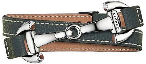 DIMACCI ARMBAND - ALBA (Dunkelgruen + Edelstahl)
