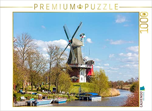 CALVENDO Puzzle Greetsieler Zwillingsmühlen 1000 Teile Puzzle quer | Lege-Größe cm Foto-Puzzle für glückliche Stunden