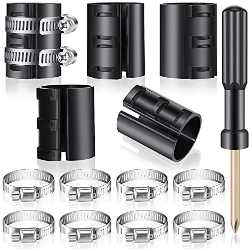 Ferraycle Fixing a Sinking Office Chair Cylinder Alternatives 10 Pieces Stainless Steel Hose Clamps 5 Pieces Gas Lift with Dual-Purpose Screwdriver No Gas Lift Cylinder (16 Pieces)