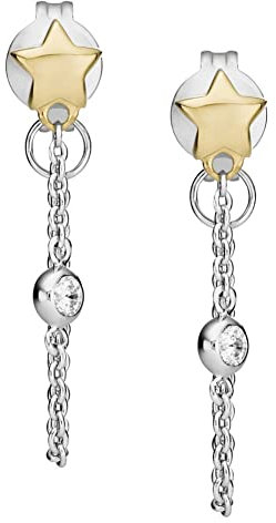 Fossil Damenohrringe Elliott Diamonds By The Yard Stars Sterlingsilber Bicolor, JFS00559998