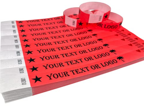 900 Sonnenfeuer Individuell Bedruckte Tyvek-Armbänder mit Ihrem Personalisierten Text/Logo für veranstaltungen, Partys, Festivals, ID