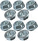 AERZETIX - C49643 - Set di 10 dadi esagonali con flangia/base dentata M6 Ø esterno 13mm - in acciaio al carbonio - controdado autobloccante