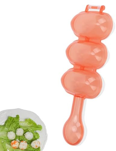 Rice Ball Maker Shake, DIY Lunch Rice Ball Shaker Molde de decoración de alimentos para herramientas de cocina(rojo)