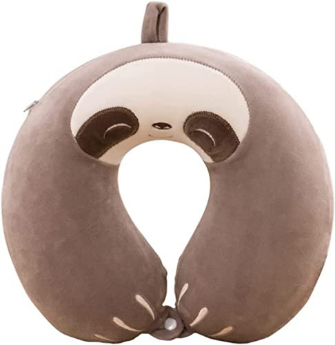 AOOPOO Cartoon Nackenkissen Memory Foam Nackenkissen Stützkissen, Reisekissen Kinder Reisekissen Ideal für Reise Büro und Haus (Otter)