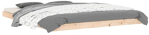vidaXL Bed Frame without Mattress 150x200 cm King Size King Size Solid