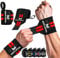 MERCURYAL 2 Handgelenk Bandagen Gym - Wrist Wraps Gym - Handgelenk Bandagen Fitness – Handgelenkbandagen Kraftsport für Fitness, Handgelenkstütze, Bodybuilding, Kraftsport & Crossfit (Schwarz & Rot)