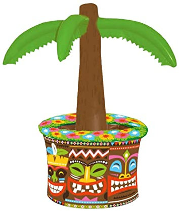 FAIRY TRENDZ Aufblasbare Palme Getränkekühler Hawaii-Strandparty 66 cm Themenparty-Dekoration, Partyzubehör für Pool-Party, Aufblasbarer Palmen-Kühler, Einheitsgröße