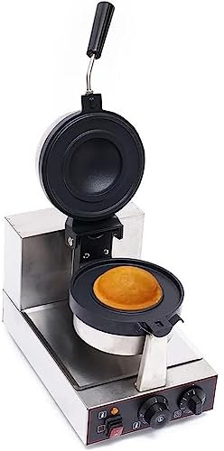 Comercial Gofrera De Burbujas, 1300w EléCtrico Waffle De Hamburguesa, MáQuina De Hamburguesas Antiadherente, Helado De Acero Inoxidable MáQuina para Hacer Gofres