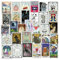 ZELAITE 50 PCS Tarot Sticker Aufkleber für Astrologie Laptop, Telefon, Wasserflasche, Skateboard, Koffer, Gitarre, Pad, niedliche ästhetische Vinyl Aufkleber, Wasserdicht, Scrapbook Aufkleber (G)