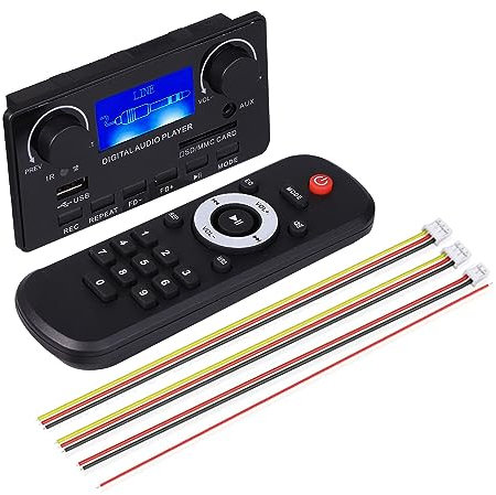 Bzocio 1 Set di schede di decodificatore MP3 Bluetooth 5.0 Supporta la Registrazione di FM DC 12 V MP3 WMA WAV Ape FLAC decoder Audio Nero