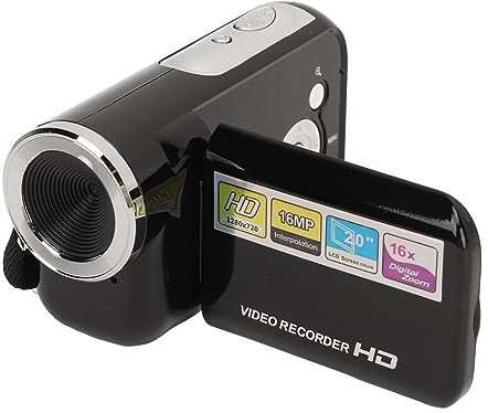 Cámara de Vídeo Digital, Videocámara HD 1080P de 16 MP con Zoom de 16x, Pantalla de 2 Pulgadas, Portátil para Regalo de Niños, Cultivar el Interés, Grabar Momentos Maravillosos