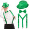 BOFUNX Silvester Kostüm Accessories, Pailletten Zylinder Hut Hosenträger und Fliege glitzer Silvester Outfit für Karneval Mottoparty JGA Herren Damen Kostüm Zubehör